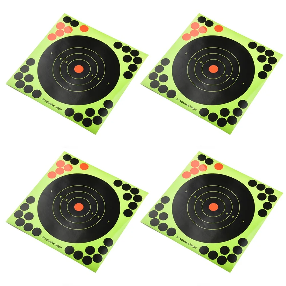 Papers Target Papers Practice Reactive Shot Rifle Florescent Green For Target Practice 50pcs 8*8inch Accessories