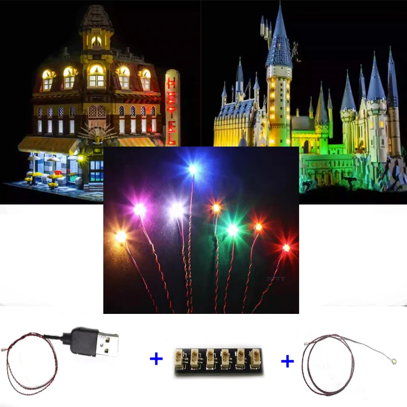 

5pcs DIY Luminous Lamp Building Block Streetscape Lighting Bricks Compatible Most Brand Lamp Moc Technical Bricks Christmas Toys