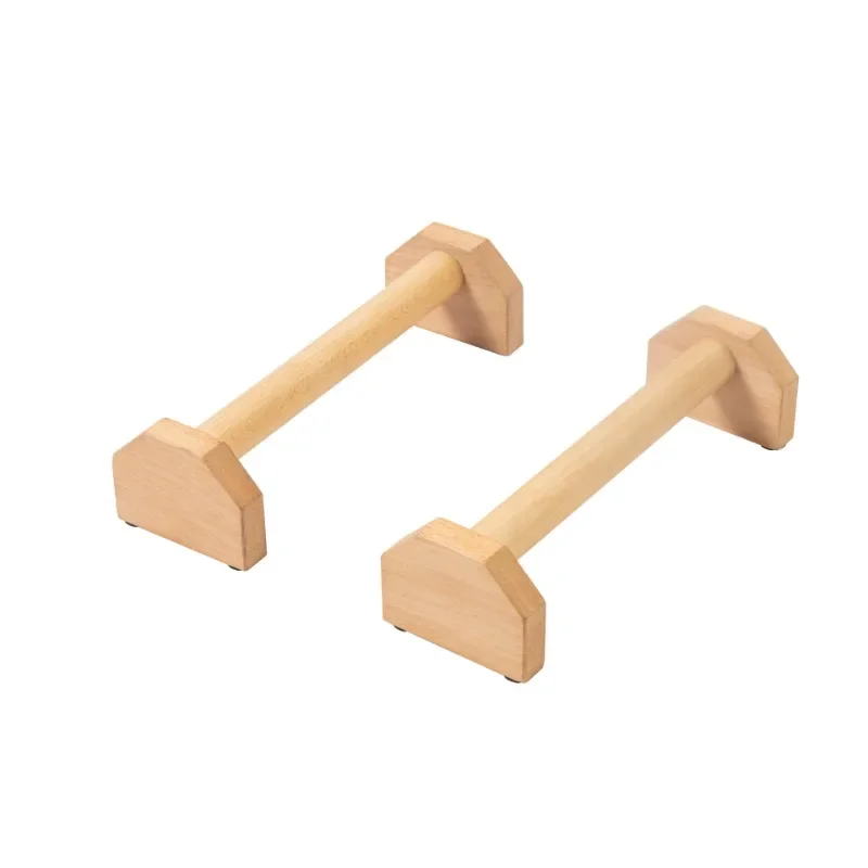 Factory Direct Wooden Push Up Stand Wooden Parallettes Wood Pushup Bars Home Workout Equipment