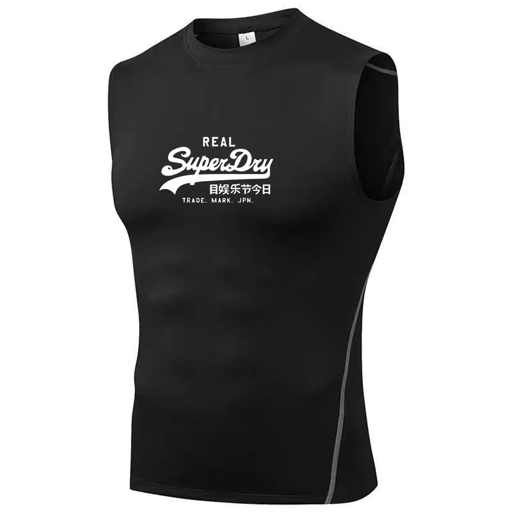 thumbnail image 1 of Chaleco transpirable para hombre, cómodo chaleco de secado rápido para fitness al aire libre, camisa estampada, top de color sólido, informal, sin mangas, de verano, 1 of 4