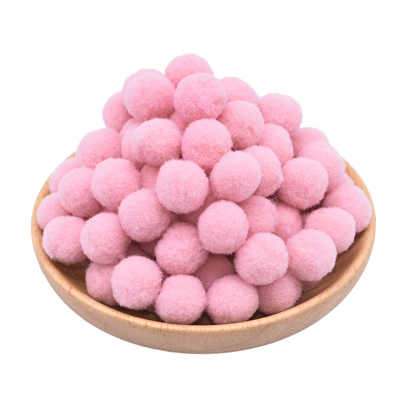 100Pcs 15-25mm Colorful Pompoms DIY Dolls Garment Handmade Material Soft Fluffy Pom Poms Ball For DIY Kids Toys Accessories
