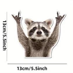 Playful Raccoon Weather - Resistant Decal for Vehicles - Durable Cartoon Animal Window Sticker (1pc)
