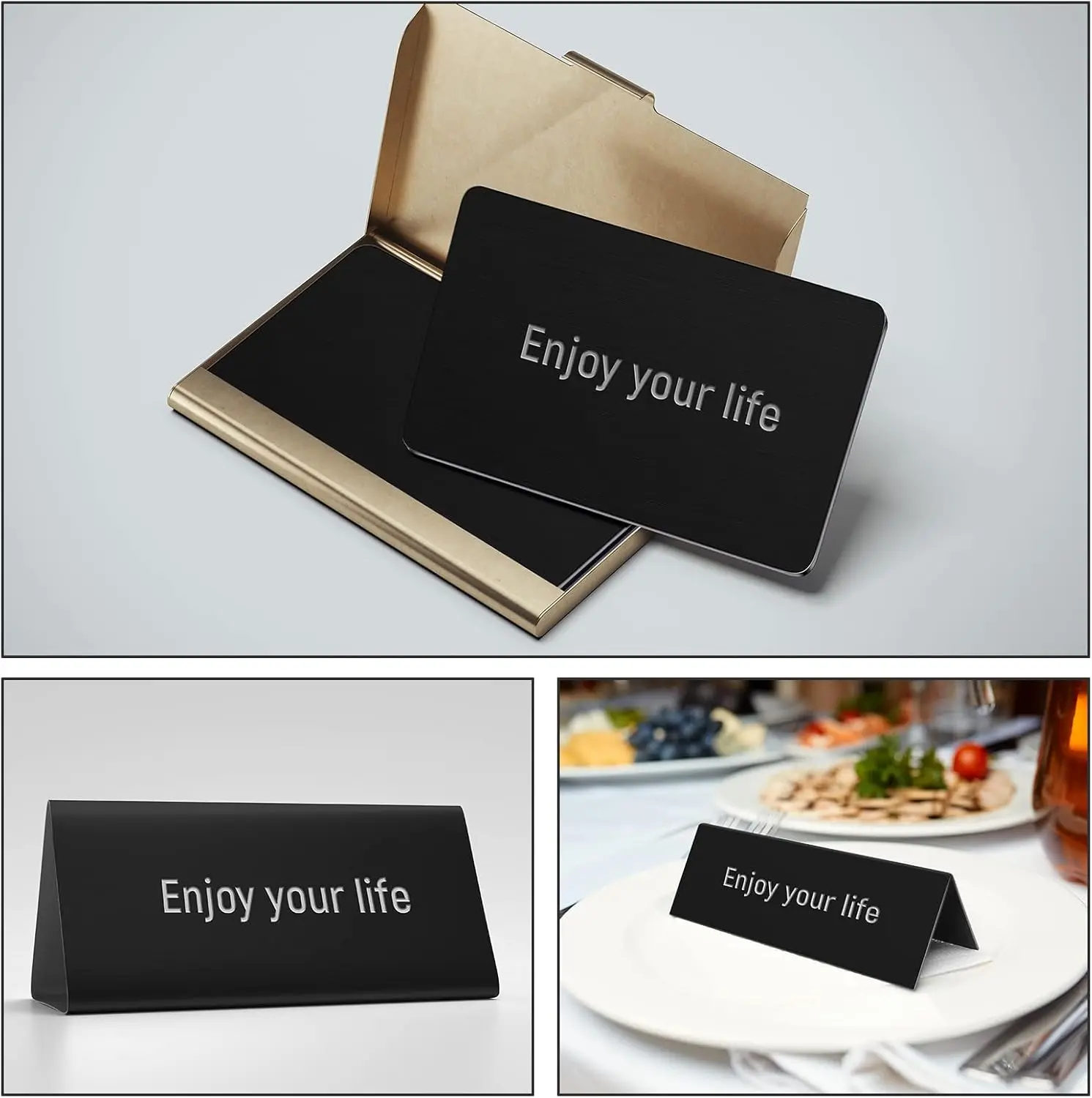 100/빈 금속 명함 두께 0.21mm 레이저 조각 카드 하우스 오피스 고객 DIY 선물 플레이트 초대 카드