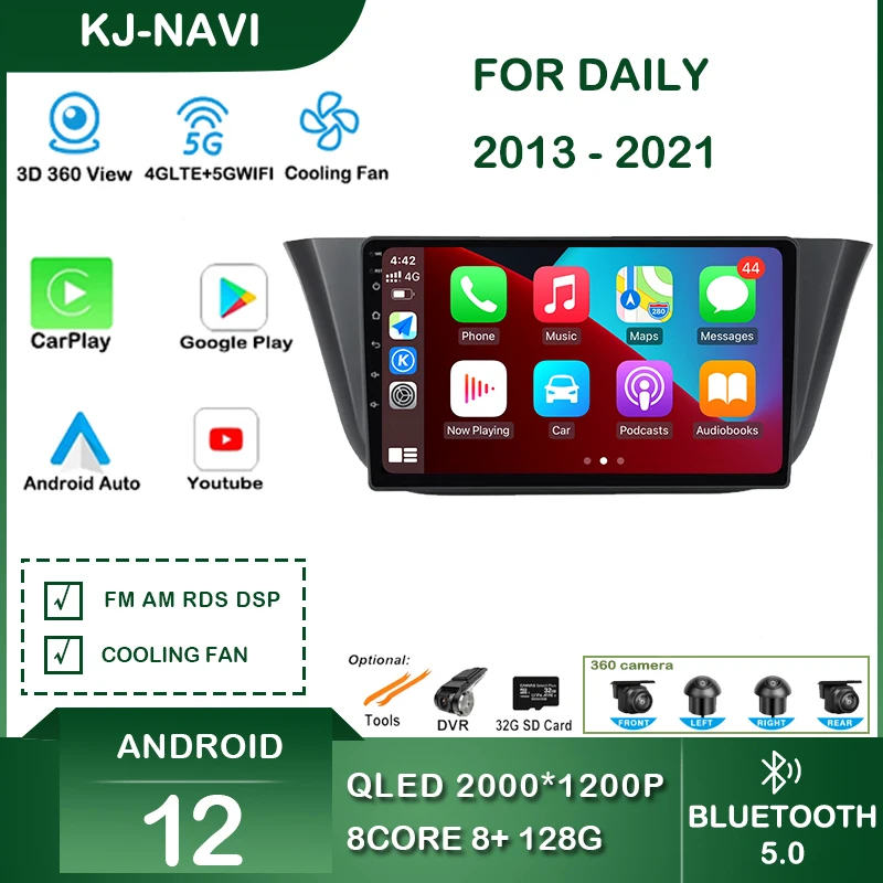 For Iveco Daily 2013 2021 Radio Carplay Bluetooth Car Wireless