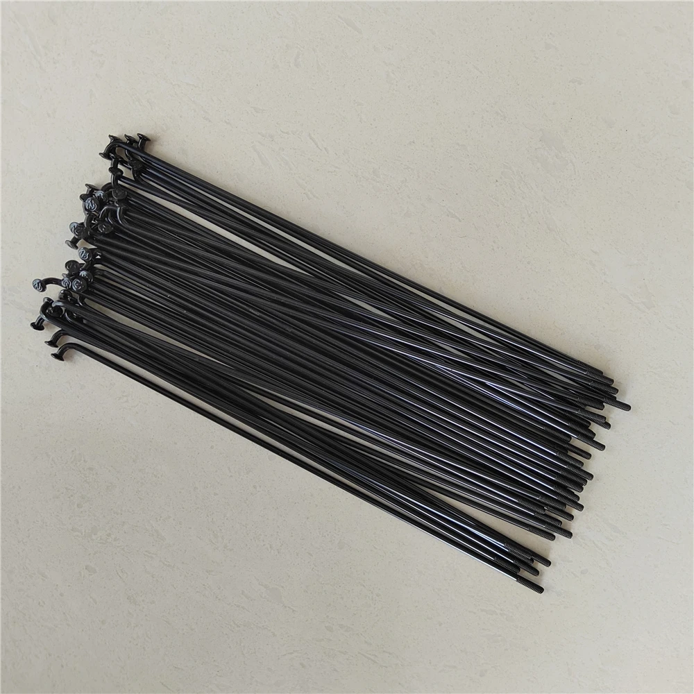 40PCS 121mm-160mm Bicycle Spoke 14G Stainless Steel Black Road Bike Folding Copper Nipple for MTB Mountain bicycle parts bike accessories bicycle spokes