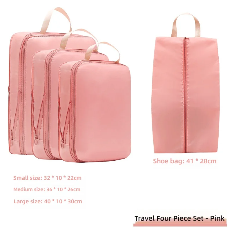 Travel organizer bag divided bag multifunctional clothes suitcase organizer bag seven pieces set of compressible storage bag 4