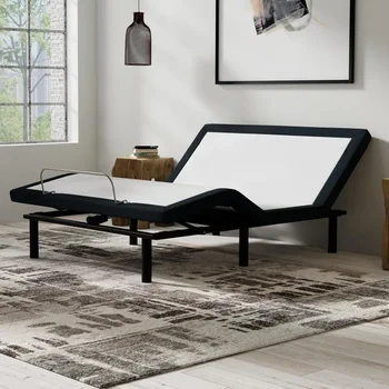 King Adjustable Bed Frame with Massage, USB Charging, Under Beds Lights