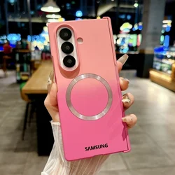 Enhanced Title:  
Gradient Double - Color Magnetic Case for Samsung Galaxy Z Fold - MagSafe Wireless Charging Compatible (Rose Pink)