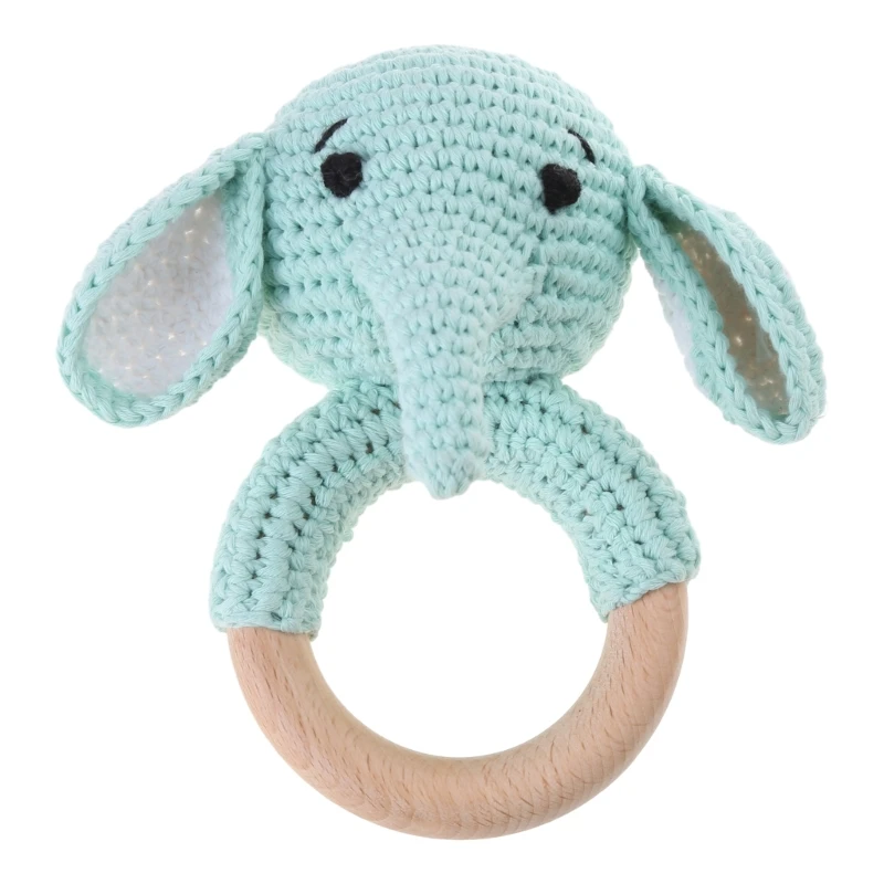 

Wooden Teether Baby Rattle Toy Newborn Rattle Toy Crochet Rattle Crochet Teether Rattle Animal Rattle Toy Teething Ring