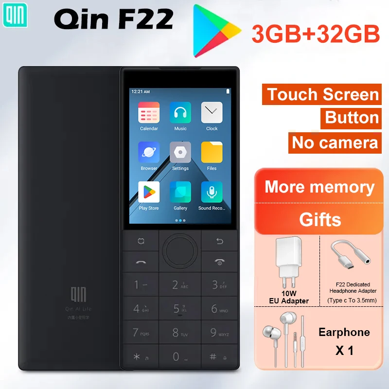 デュアルqinスマートフォン,Qin-F22インチ,Android 11,wifi