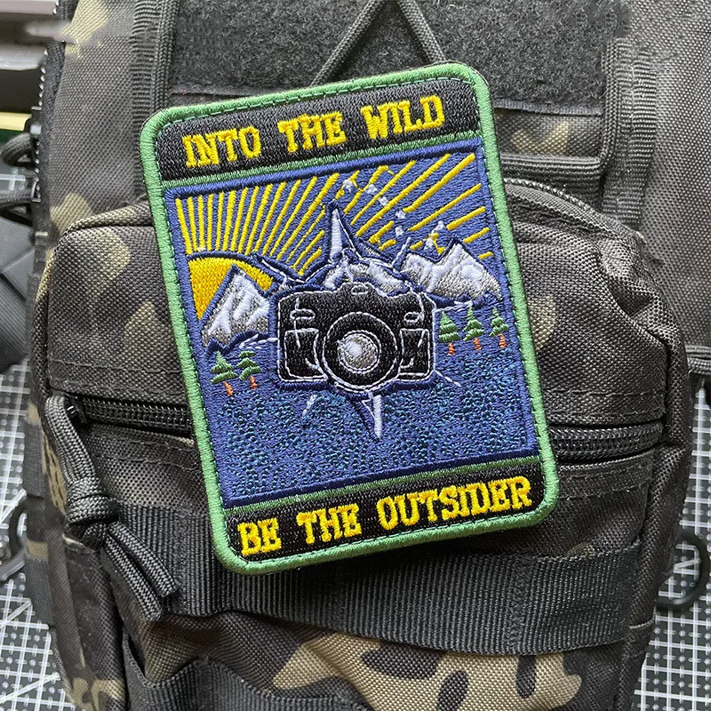 

Luminous Wilderness Survival Morale Badge In The Wild Patch Outdoor Adventure Photography Creative Backpack Sticker