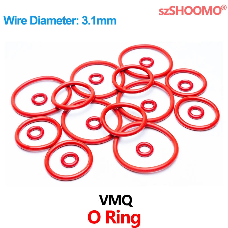 VMQ 고무 O 씰링 링 개스킷 실리콘 와셔, 차량 수리, 전문 배관, 공기 가스 연결, WD3.1