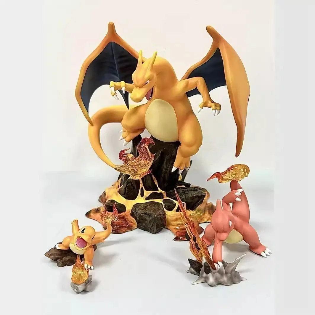 

Набор покемонов Charizard Evolution Group, модель Gk, чармандер, чармелон, аниме фигурка Charizard, украшение, детский подарок на день рождения, игрушки