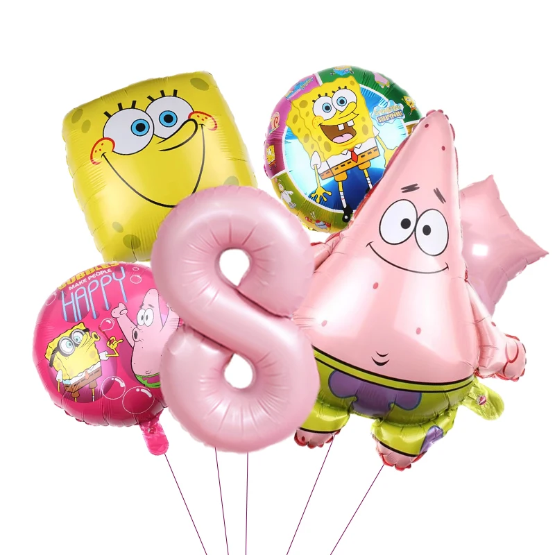 Cartoon SpongeBob Patrick Star Folienballons Mädchen Junge Kindergeburtstag Party Dekor Babyparty Helium Globos Geschenke – Detail 29