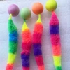 1PC Cat interactive toys Tickle Cat Colorful bouncing ball Pet supplies Puzzle teasing indoor cat worm caterpillar elastic toy