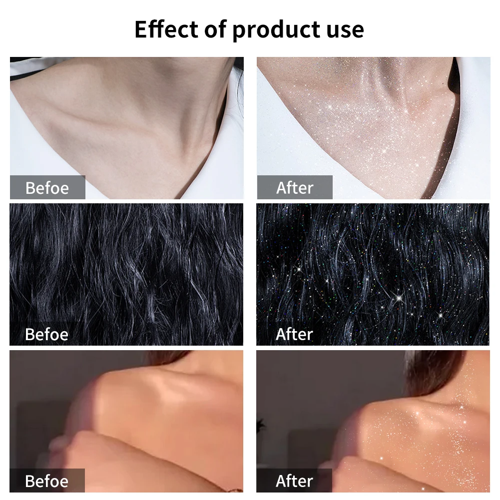 100ml high gloss glitter spray, can be used for body/hair/clothes 3