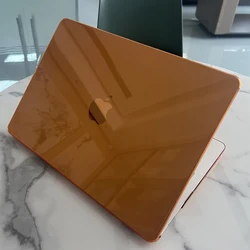 Vibrant Orange Laptop Case - 13.6 Inch Protective Shell with Hand Cover - M2 M3 M4 Air 13 - in (Crystal Orange)