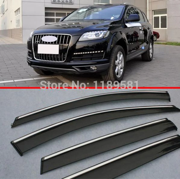 

Ветрозащитный козырек для AUDI Q7 2010 2011 2012 2013 2014 2015, защита от дождя/солнца, вентиляционные аксессуары, наклейки