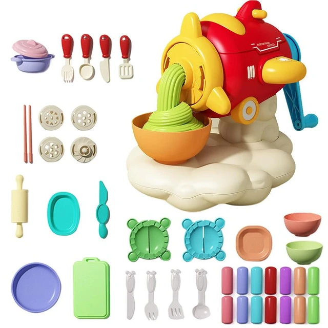 Playdough Set 27Pcs Play Airplane Noodle Machine Dough Kit Dough Kitchen  Creations Play Set For Girls Boys Birthday Weekend Part - AliExpress