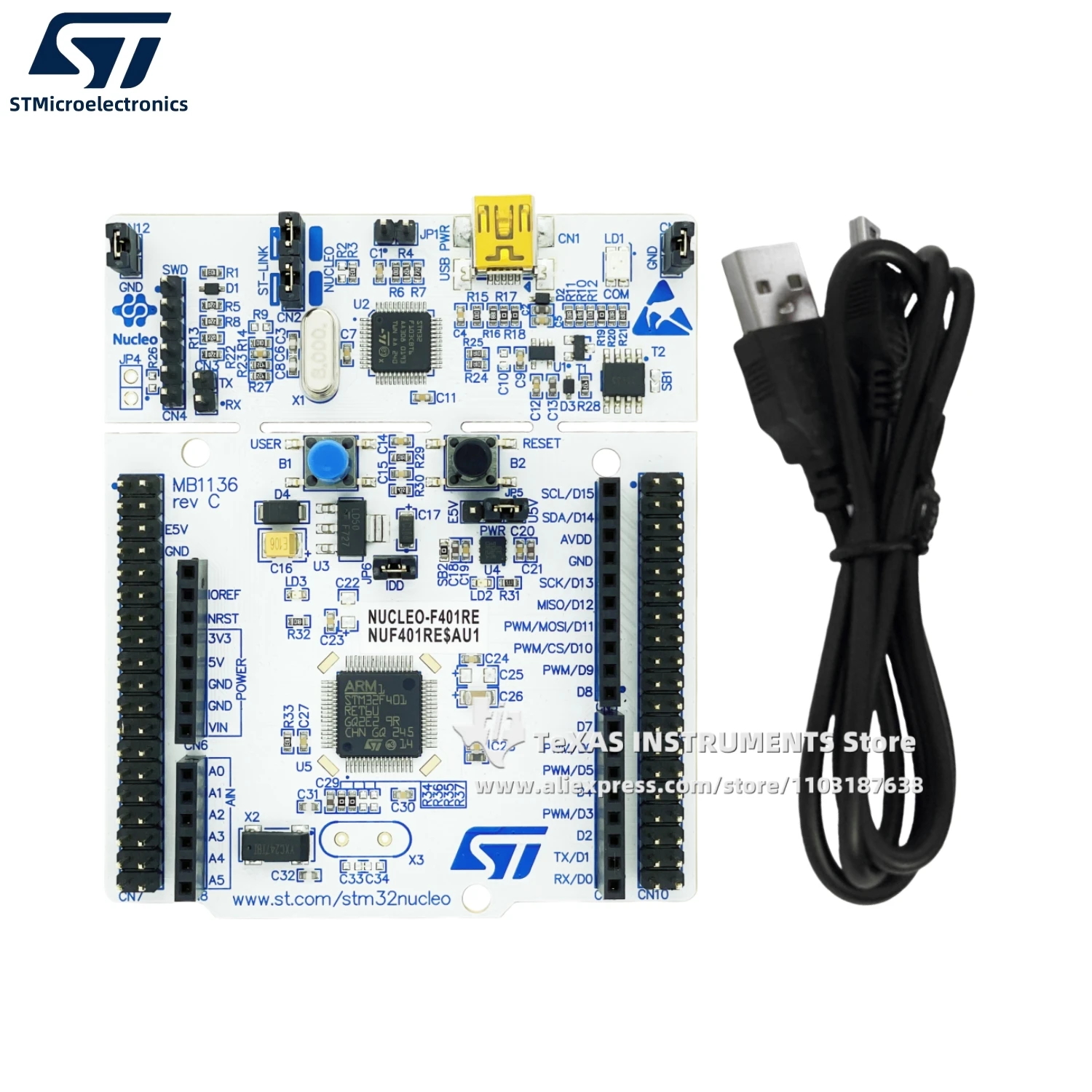 Scheda Di Sviluppo NUCLEO-F446RE STM32F4 – Nucleo Board Per Progetti Embedded, Compatibile Con Arduino