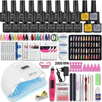 Manicure Set Extension Nail Gel Set Acrylic Quick Extension UV Gel Nail Polish Soak Off LED Varnish Base Gel Top Coat Nail Kit 1