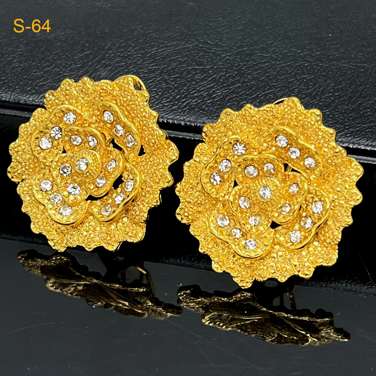 Indian Gold Plated Jewelry Set For Women African Bridal 24K Gold