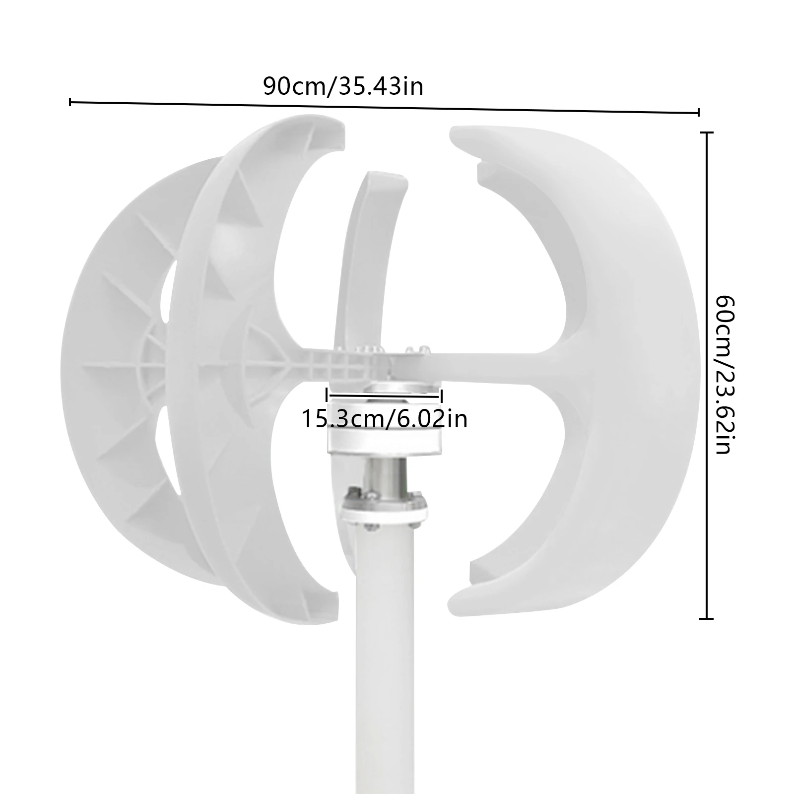 Wind Generator 24V Solar Wind Turbine Turbines Lantern 5 Blades 600W