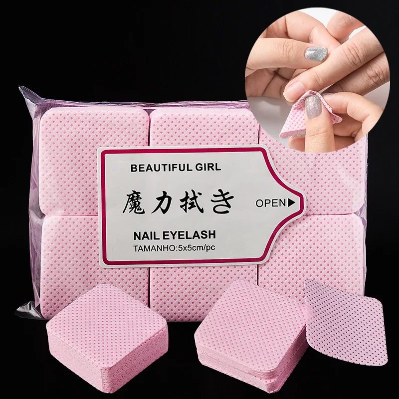 NEW 300PCS Lint Free Nail Wipes Nail Equipment Cotton Pads Lint-free Napkins for Manicure Cotton for Fluffy Nails Nail Cleaner 1