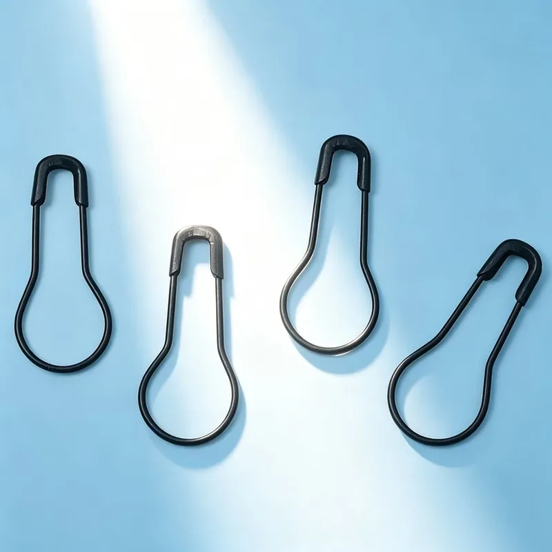 철제 안전핀 1개, 의류 라벨 고정용 조롱박 모양 헤드, 재봉 액세서리에 적합한 날카로운 끝