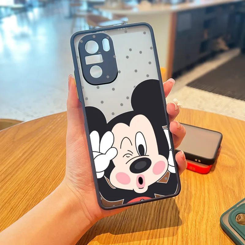 Fundas Para Xiaomi Redmi Note 11 Pro + 5G 4G/5G 11S (Con Pulsera) Suave  Borde Cuadrado De Dibujos Animados (Mickey Minnie) Patrón Cubierta Trasera  Teléfono Funda