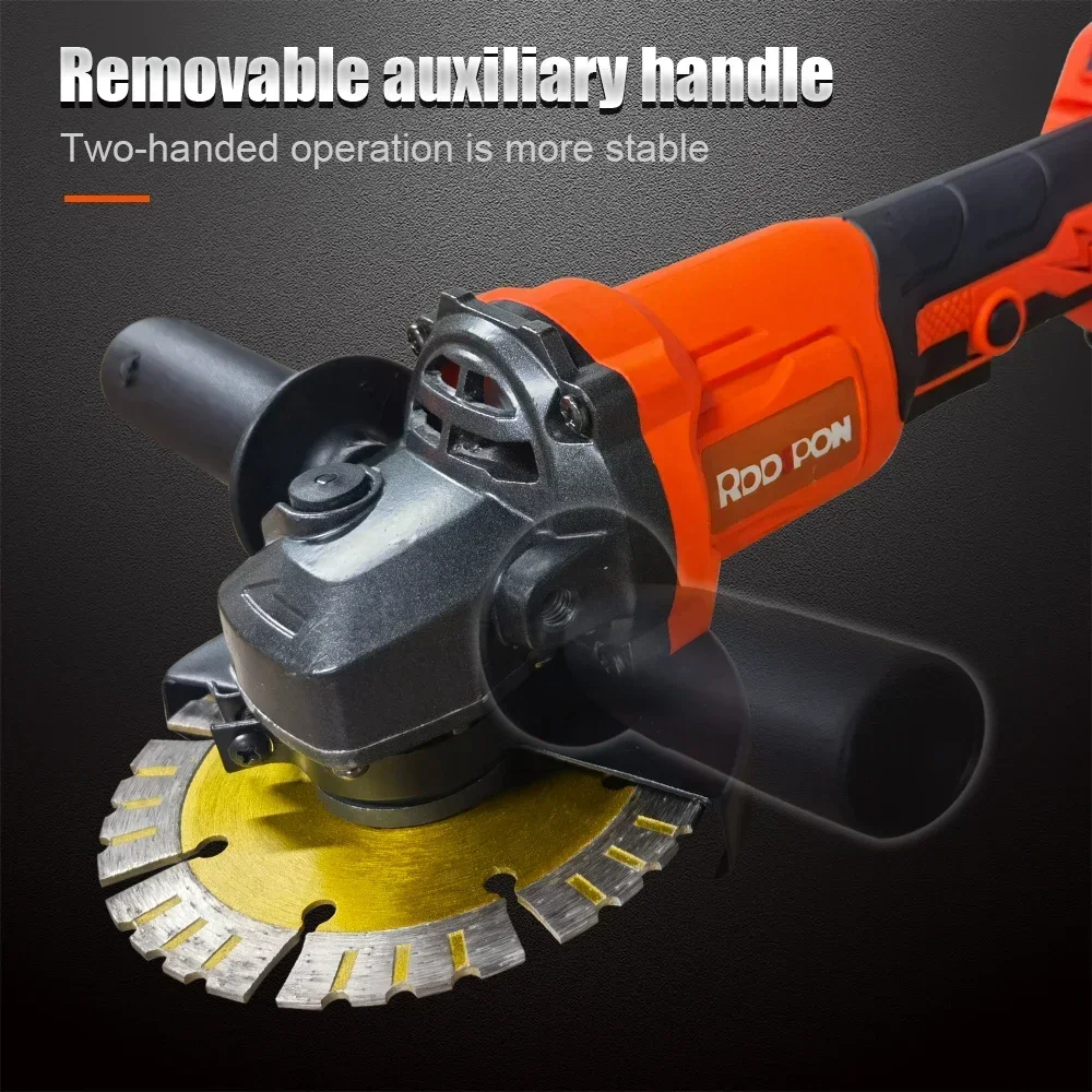 Brushless Electric Angle Grinder 125mm 3 Gears Cordless Cutting Metal Machine Angular Power Tool for Makita 18V Battery 4