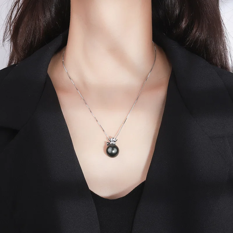 큐빅 쇄골 체인 진주 펜던트 목걸이, 패션 축복 가방, 여성 쥬얼리, 처녀 소녀 미적인 생일 선물