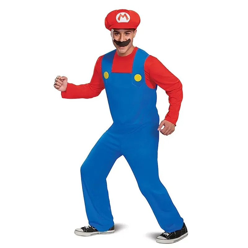 Costumi Da Idraulico Super Brothers, Costume Con Tuta, Cappelli E