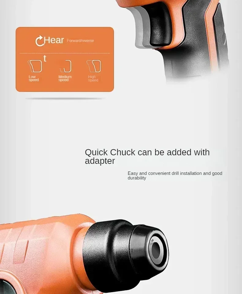 Small and Lightweight Lithium-Ion Impact Drill for Home Use - Eastinto Electric Hammer Drill 4