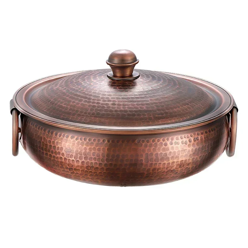 Vintage Style Pure Copper Hot Pot: Double Flavor, Large Soup & Stock Pots, Handcrafted, Universal Cooking Range, Stylish Design - Image 6