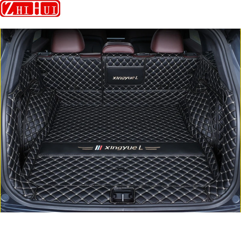 

For Geely Monjaro Xingyue L 2022 2023 Car Trunk Protection PU Leather Mat Catpet Interior Cover Part Auto Styling Accessories