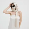 New Style High Quality Silk Hat Scarf Cap Double Layer Hat Sun Hat For Women Girl 5