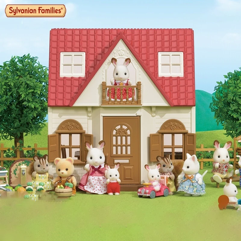 Authentic Sylvanian Families Anime Character Simulation Playhouse Toy Room Decoration Toy Christmas Gift 2