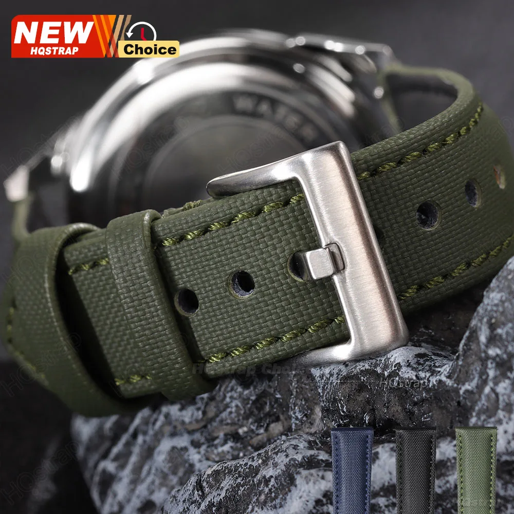 Versatile Canvas Nylon Waterproof Smart Watch Strap in Various Sizes