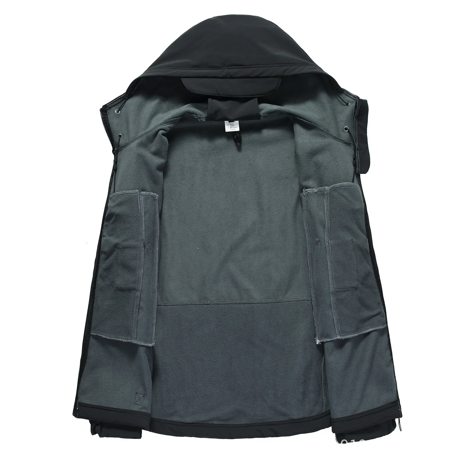 Sports Suit Shark Skin Material Soft Touch Shell Winter Plush Thickened Mountaineering Tactical Training Waterproof and Windproof