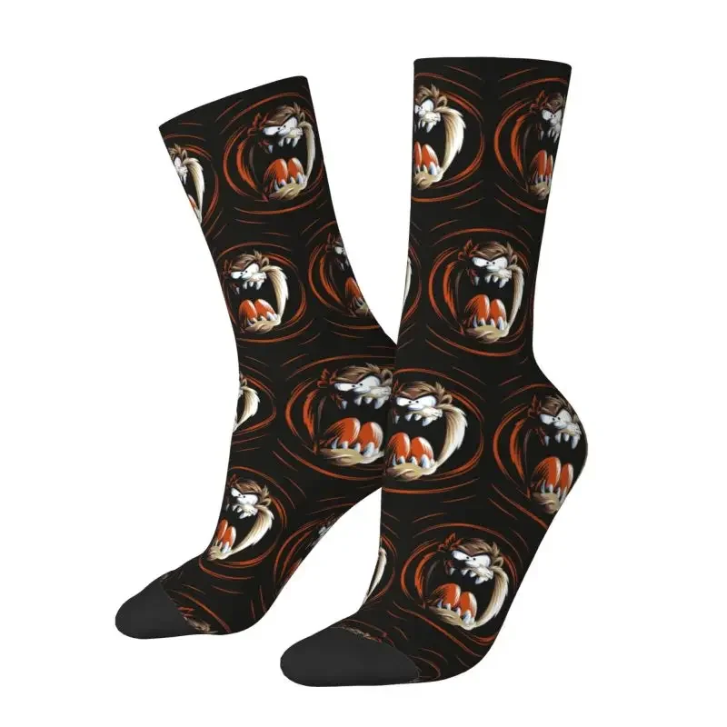 

Tasmanian Devil Men Women Crew Socks Unisex Fun 3D Print Taz Cartoon Dress Socks