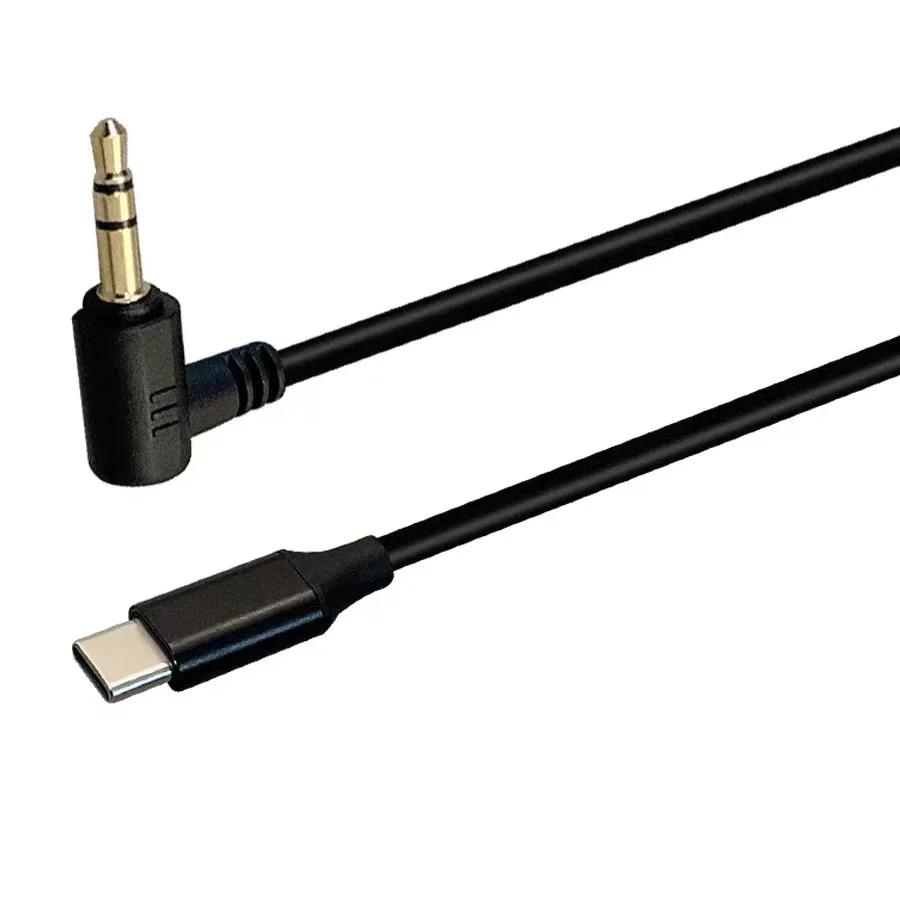 BY-K2 마이크용 USB 타입C - 3.5mm TRS 오디오 케이블, 사라모닉 DJI 로드 붐X용 USB 타입C - 3.5mm 남성 어댑터 케이블