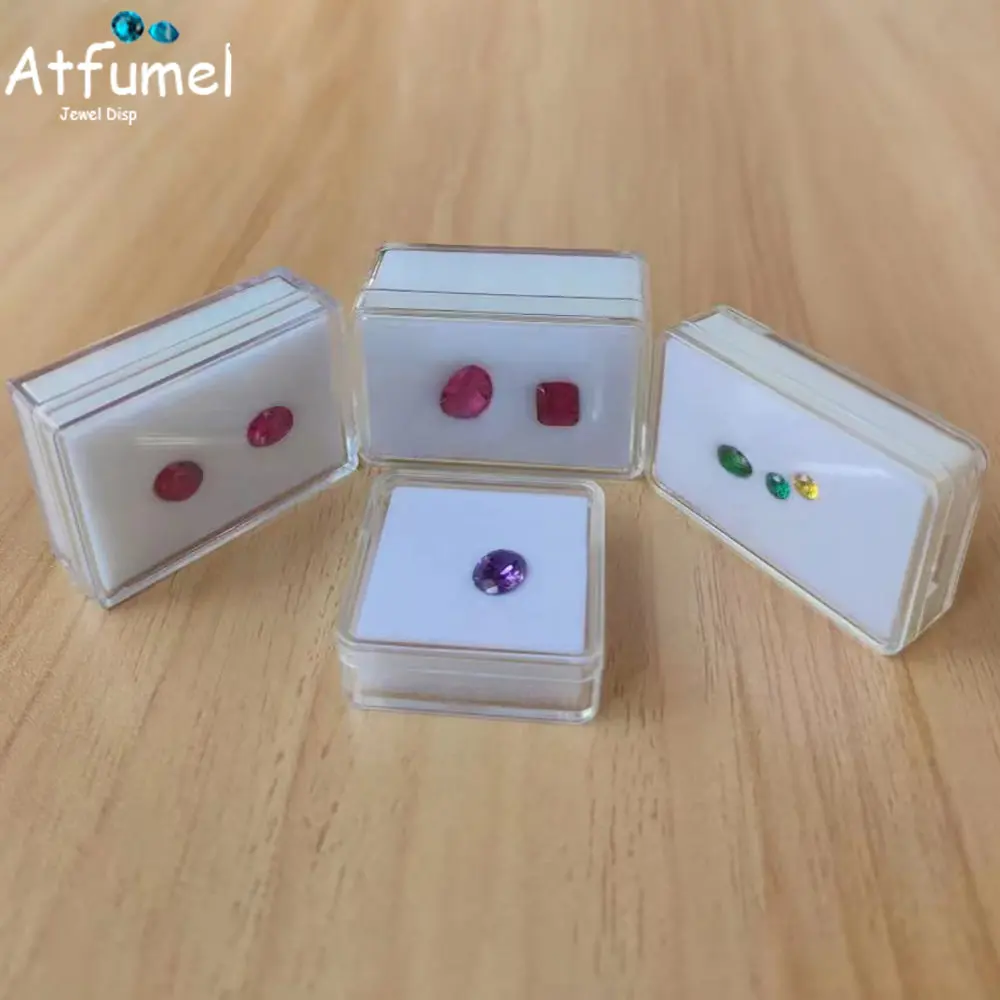Quality Loose Diamond Box Transparent Gemstone Storage Case Pendant