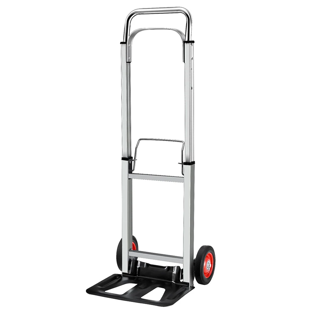 Folding Sack Truck Portable Dolly Cart Long Telescoping Handle Aluminum Moving Trolley Multifunctional for Moving and Travel