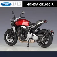 WELLY 1:12 HONDA CB1000R Alloy Race Motorcycle Model Simulation Diecast Metal Street Simulation Collection Childrens Toy Gifts 1