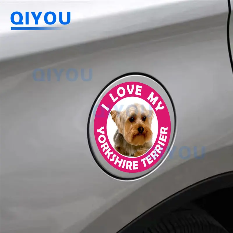 

Персонализированное украшение для кузова L Love My Yorkie, автомобильная наклейка подходит для ПВХ-наклейки, чехлы-тележки на лобовое стекло