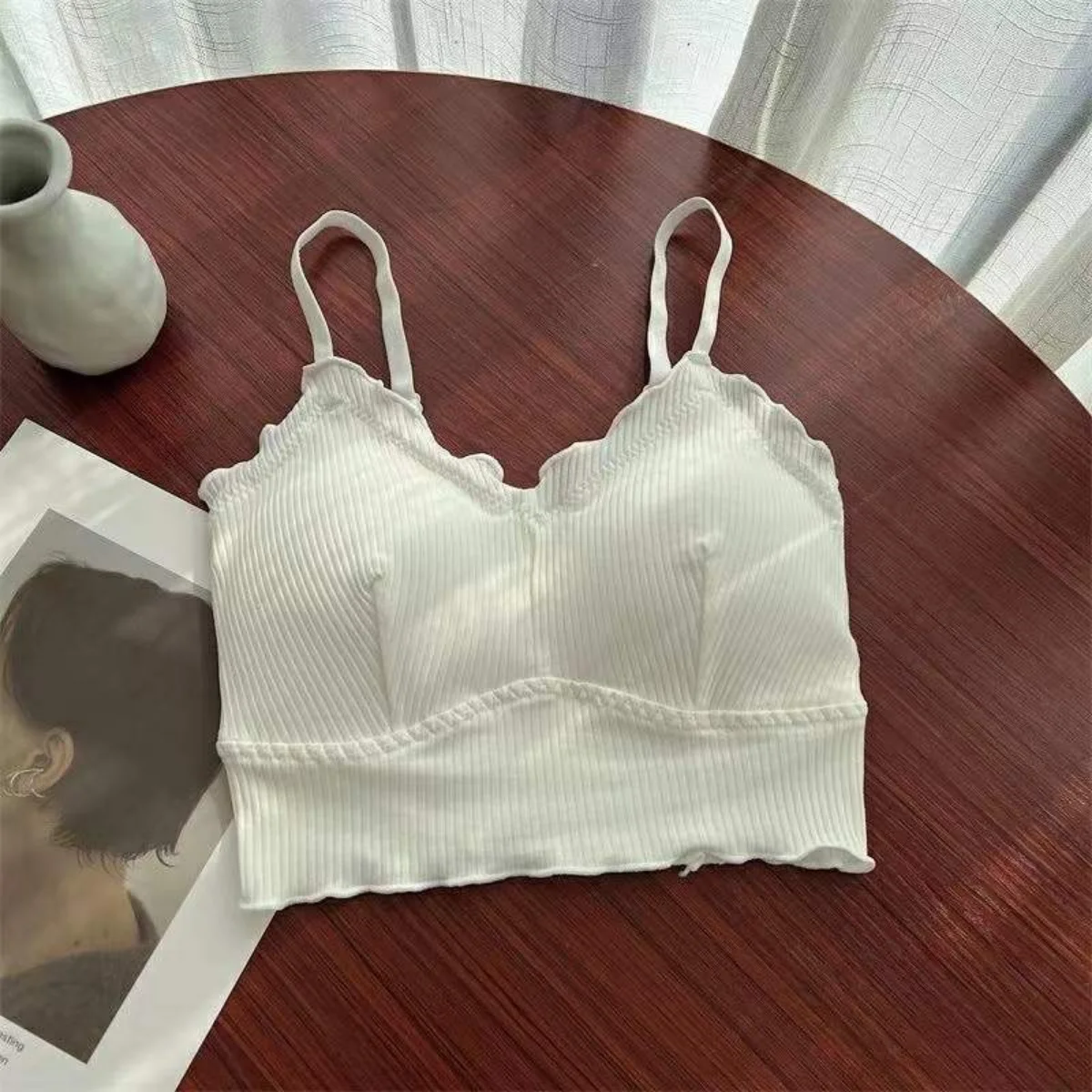 Spring and summer versatile camisole without steel rim beautiful back girls bra high school students gathered to wrap chests