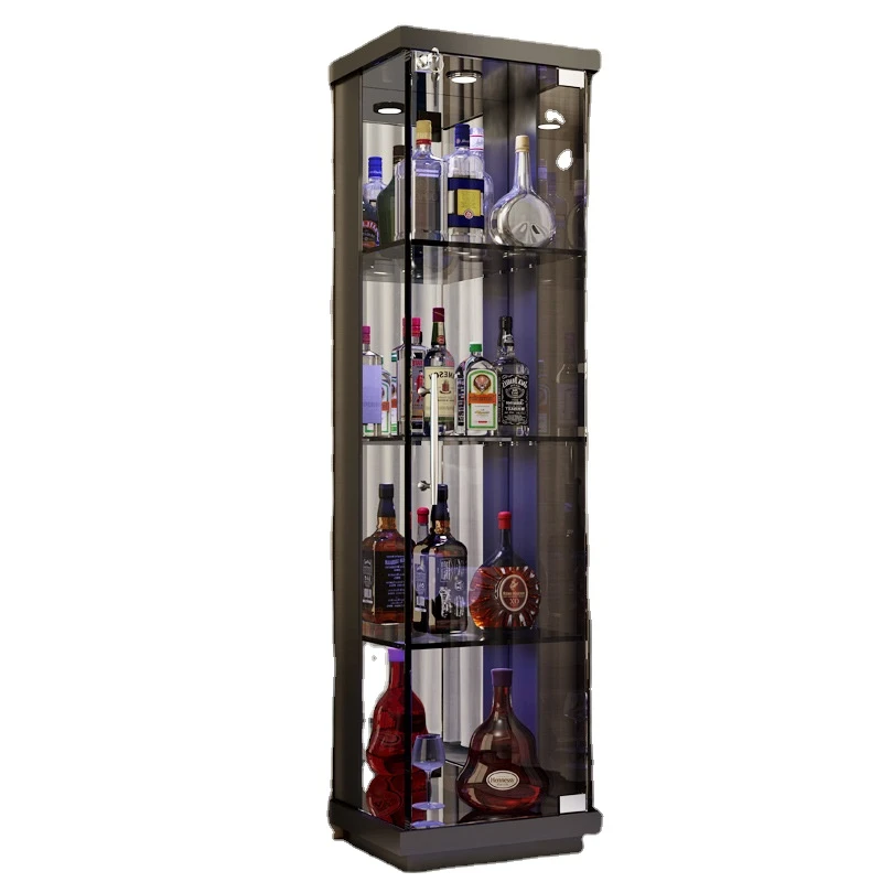 High Quality Glass Wine Cabinet, Corner Cabinet, Display Solid Wood Home Simple and Modern Tableware Cabinet