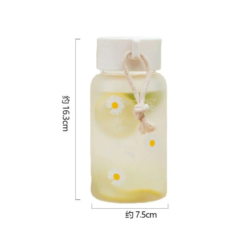 500ml Plastic Water Bottle Fruit Juice Water Cup Leak Outdoor Bottle Portable Hiking Water Bottles With Strap Travel Camping Cup