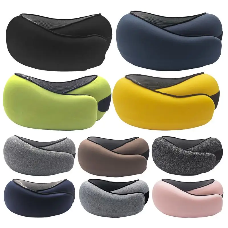 Memory Foam Neck Pillow  Cervical Vertebra Travel Portable Noon Break Aircraft U Type Of Pillow Sleep Camping Pillow  Carry Bag 6